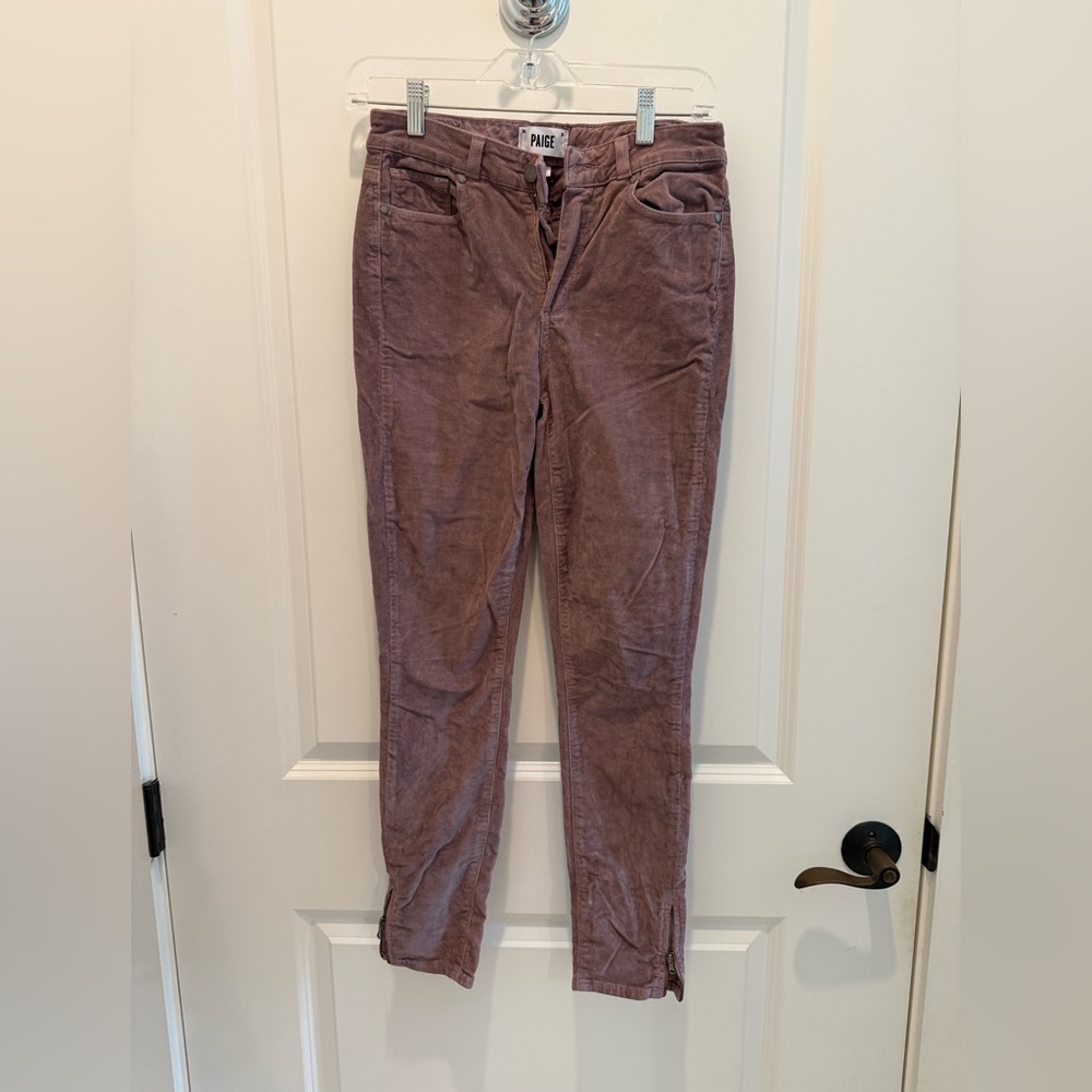 Paige pink corduroy cropped pants size 26